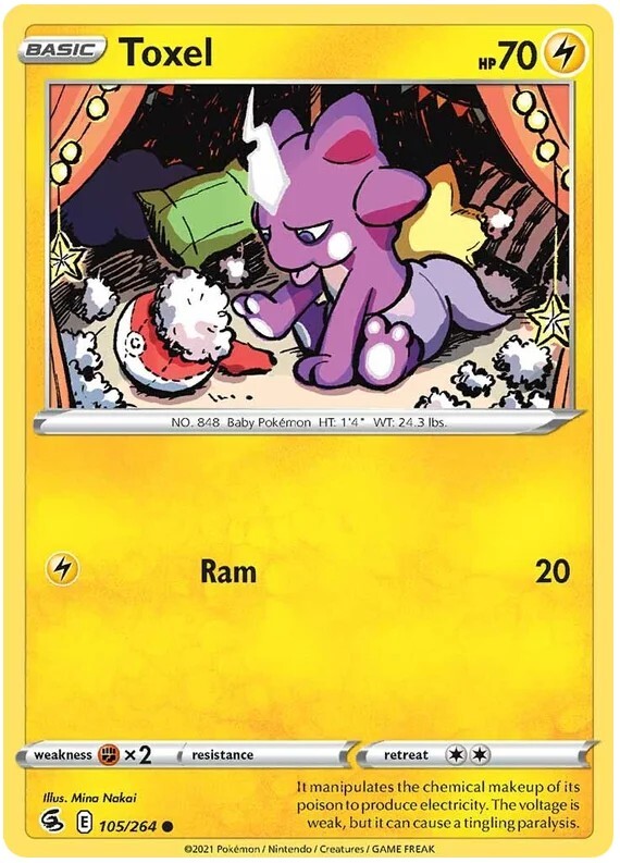 Toxel Pokemon Fusion Strike TCG Card 105/264