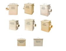 Cream Storage Laundry Powder, Tablets, Dog Cat Food Feed Bird First Aid Tin