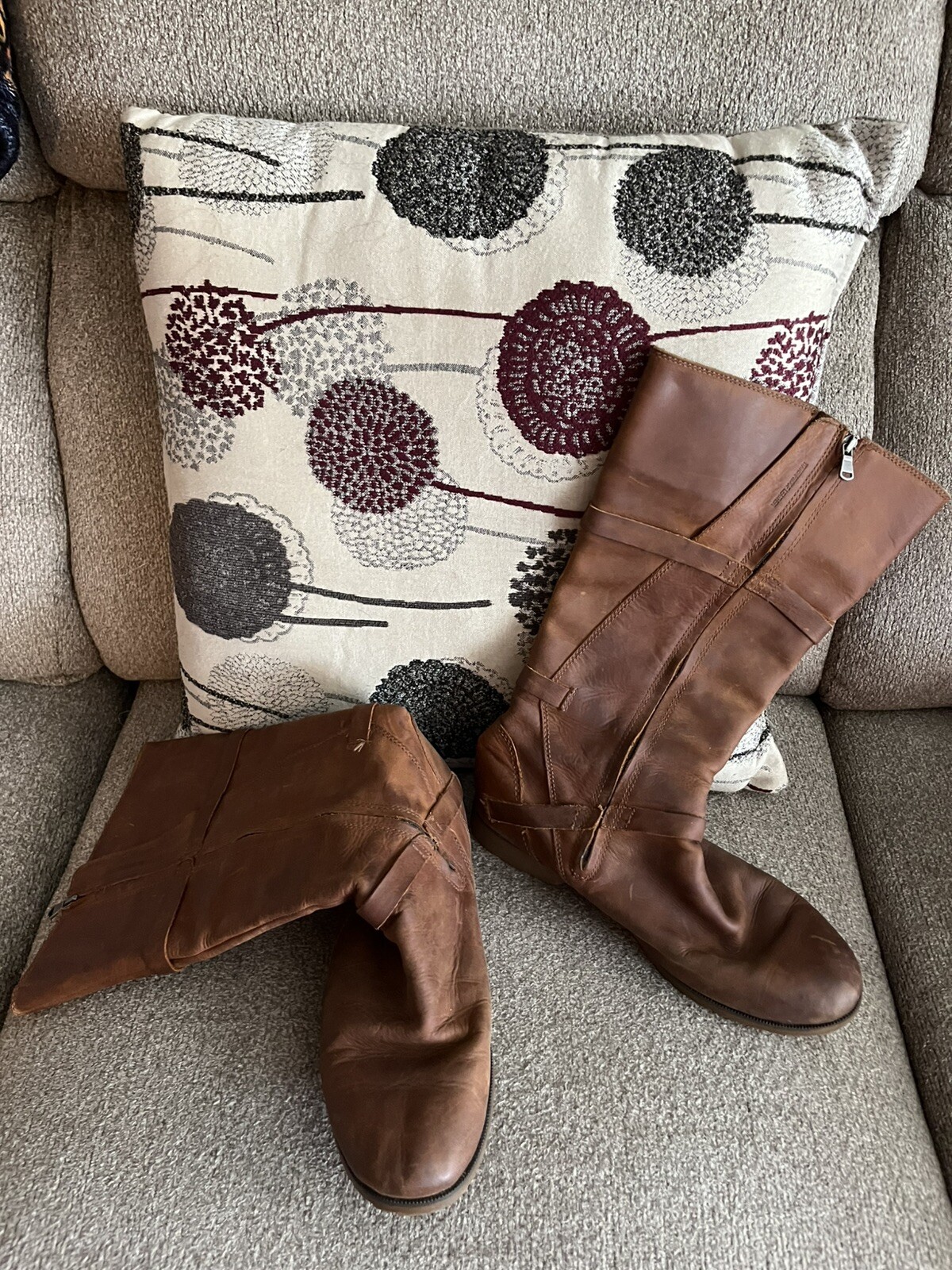 Teva De La Vina Womens Waterproof Brown Leather Riding Boots