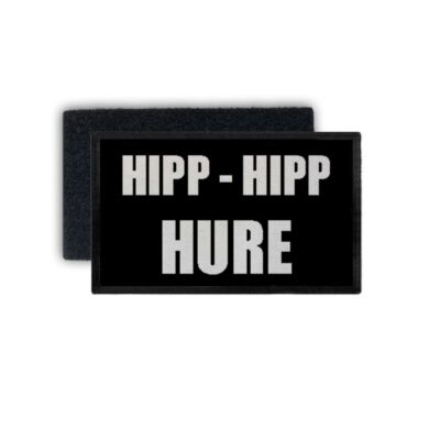 Patch HIPP HIPP HURRA fun humor funny fun in joy 7.5x4.5cm #34251