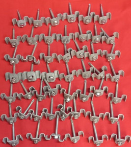 SADDLE CLIPS & 1/4"-15 SCREWS STEEL 3/8" X 1/4" MOUNT HOLES SG3378 **LOT OF 49**