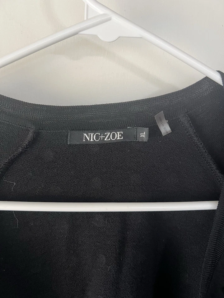 NIC & Zoe Cárdigan Suéter Negro Talla M Foto 4 de 4