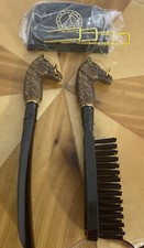 Vintage Horse Head Brush  Shoe Horn Wall Plaque Tie Hanger Tote8