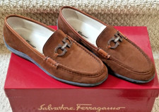 Salvatore Ferragamo Greatly Brown Suede Loafers for Women/ladies Size 7C