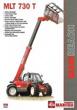 Equipment Data Sheet - Manitou - MLT 730 T - Telehander - c1999 Brochure (E7820)