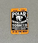VINTAGE POLAR TOBACCO BEAR PALM DOOR PUSH PORCELAIN SIGN CAR GAS OIL TRUCK