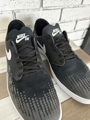 NIKE SB Lunarlon Oneshot Size 11.5 Black/White Skateboarding Shoes