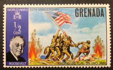 1970 25th Anniversary Raising U.S. Flag in Iwo Jima Grenada MNH EV65