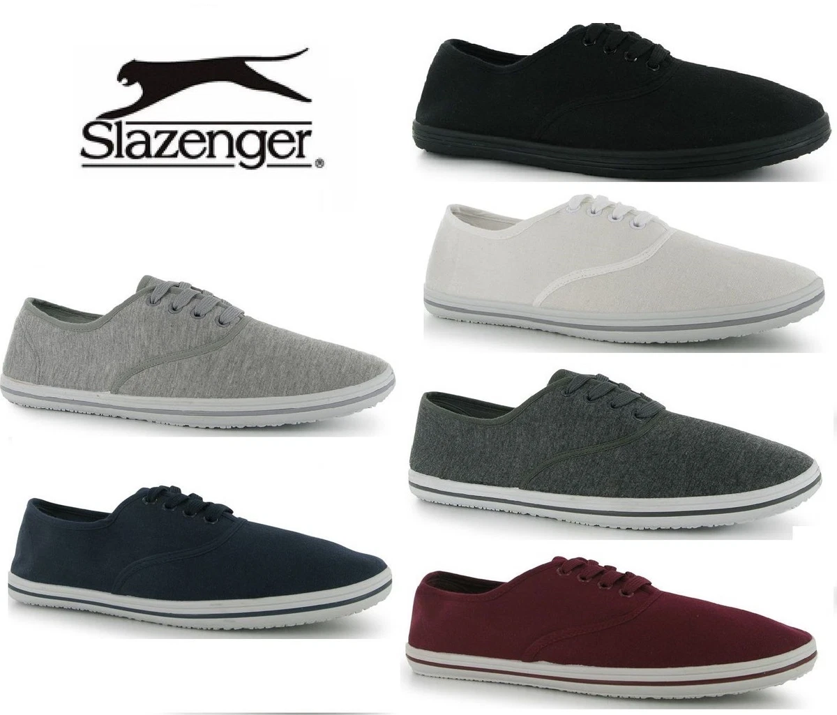 Final Bule krabbe Slazenger Mens LACE UP Canvas Pumps Plimsolls Shoes Trainers 6 Colours  Sz:7-15 | eBay