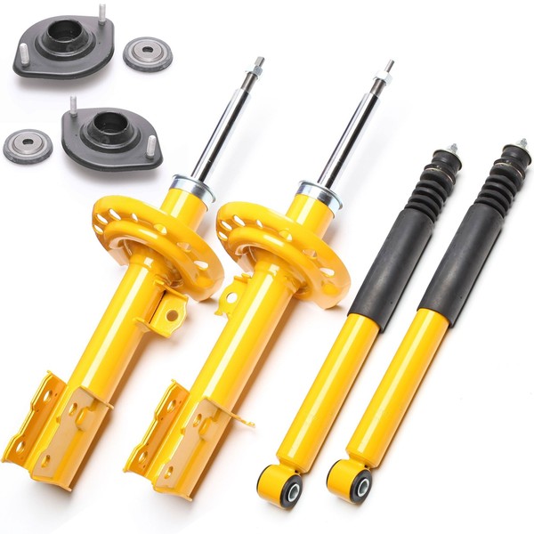 4X Sport StoßDÄMpfer Gasdruck VA HA +Domlager Vorderachse FÜR Opel Corsa C Tigra-image
