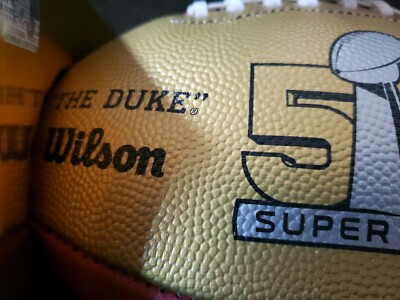 Rare Super Bowl 50 Limited Edition Commerative Gold Football
