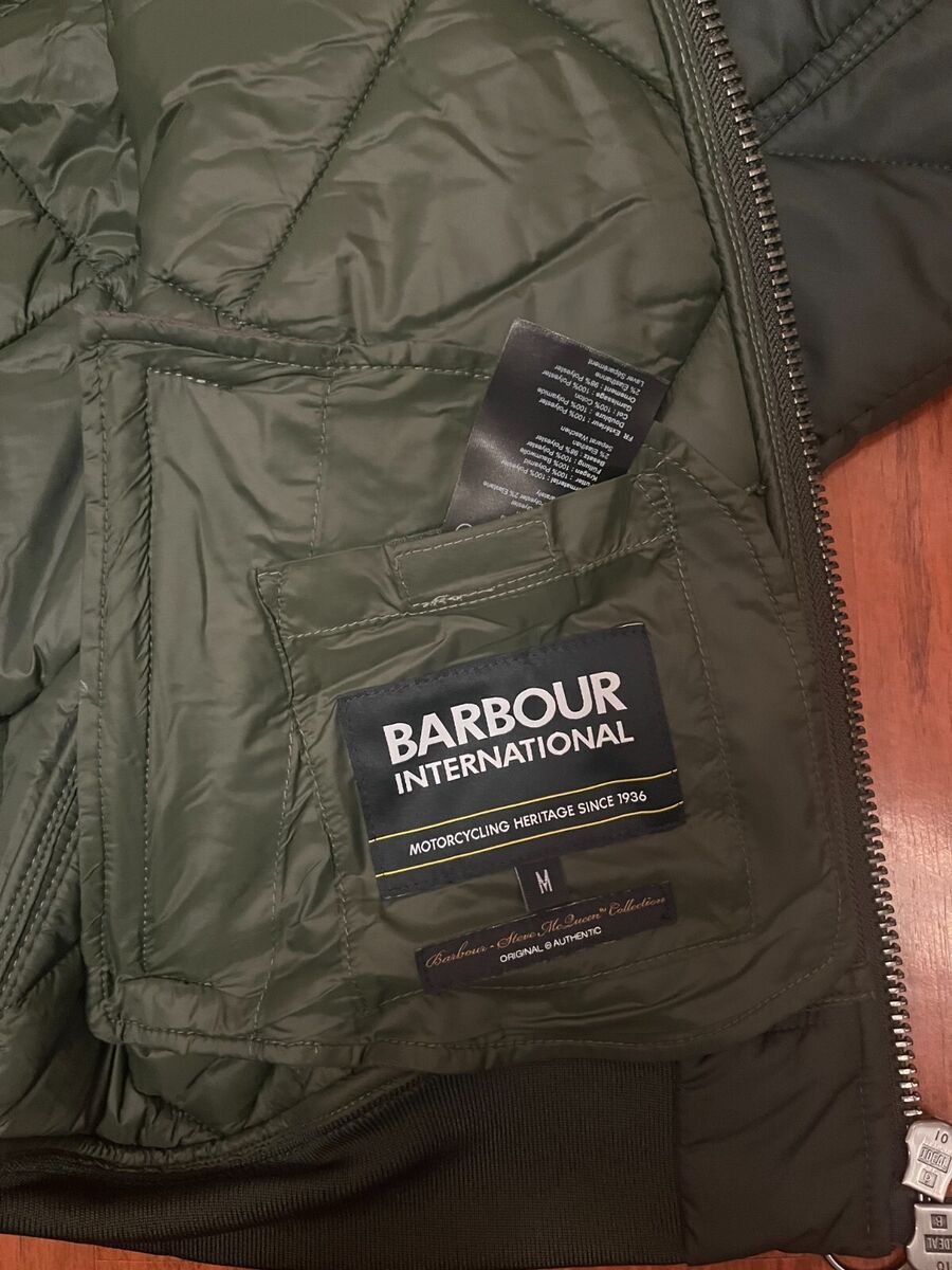 Sage ~ Barbour X Steve McQueen Merchant Bomber Quilted Sage ~ Barbour X Steve McQueen Merchant Bomber Quilted