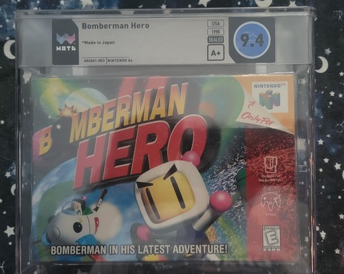 Bomberman Hero Nintendo 64 N64 Factory Sealed New WATA 9.4 A+ Graded - VGA CGC - Picture 1 of 2