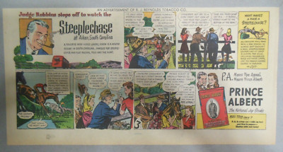 Prince Albert Tobacco Ad: Judge Robbins Steeplechase Aiken,  SC 1940's 7.5 x 15