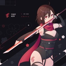 YUKI AIM 2023 DROP 1 KATANA LARGE Mouse pad LIMITED Black size 500 500 New