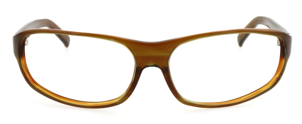 New PRADA SPR04D 8AR-7U1 65mm Brown Wrap Sunglasses Frames Japan