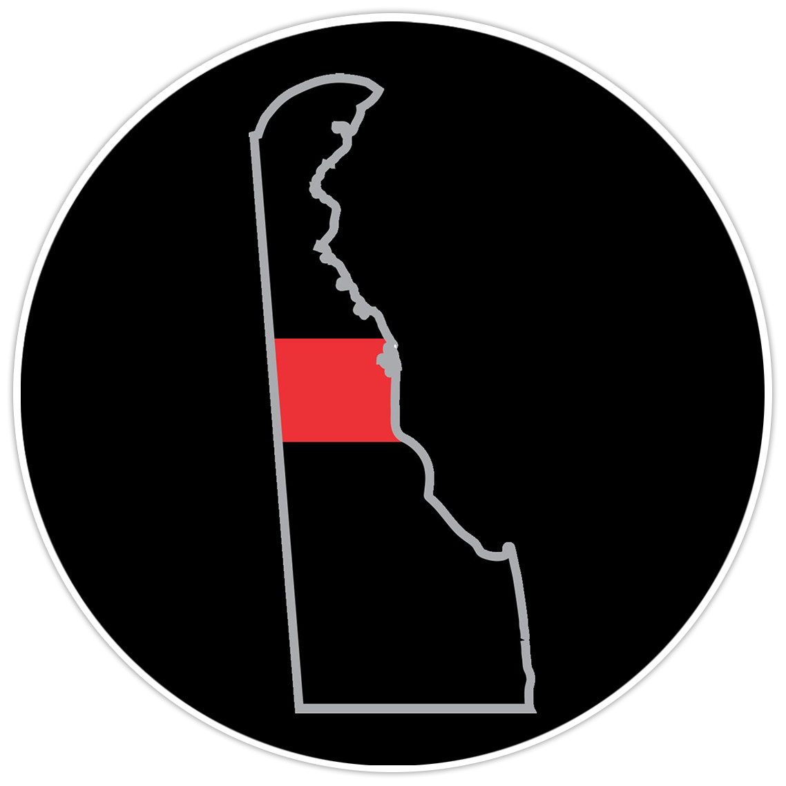 First Responder Thin Red Line Delaware Firefighter Bumper Sticker Military 5"