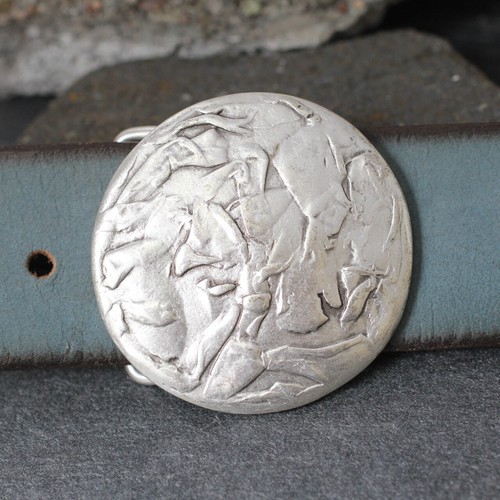 Round belt buckle antique silver buckle removable buckle removable belt up to 4 cm - Picture 1 of 9