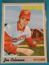 1970 Topps Baseball - #127 Joe Coleman - Washington Senators Vg-Ex Condition 