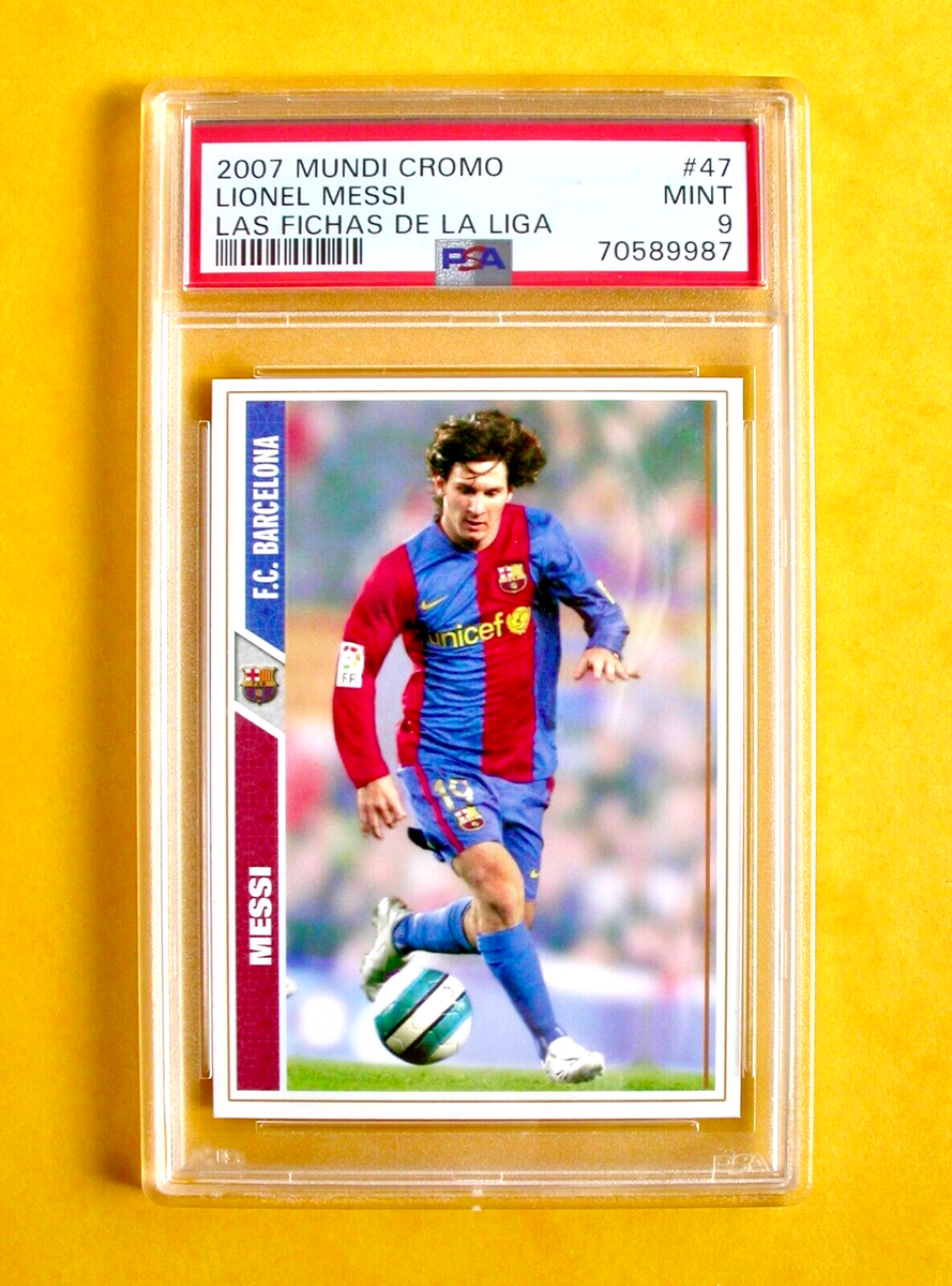 47 LIONEL MESSI / FICHAS DE LA LIGA 2007-2008 07-08 / PSA 9
