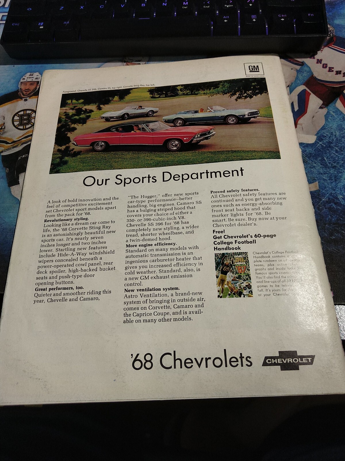 Vintage 1967 Football Souvenir Program Michigan Wolverines Northwestern