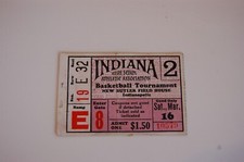 1929 Indiana High School Basketball Finals Ticket - Frankfort Indianapolis Tech
