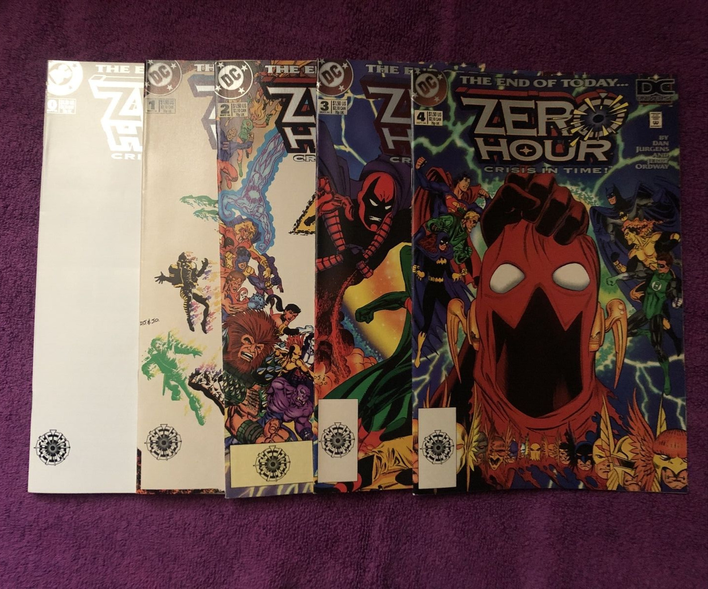Zero Hour: Crisis in Time #0-4 (1994, DC) Complete Mini Series