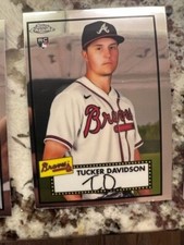 2022 TOPPS CHROME PLATINUM BASE ROOKIE CARD ATLANTA BRAVES TUCKER DAVIDSON #25