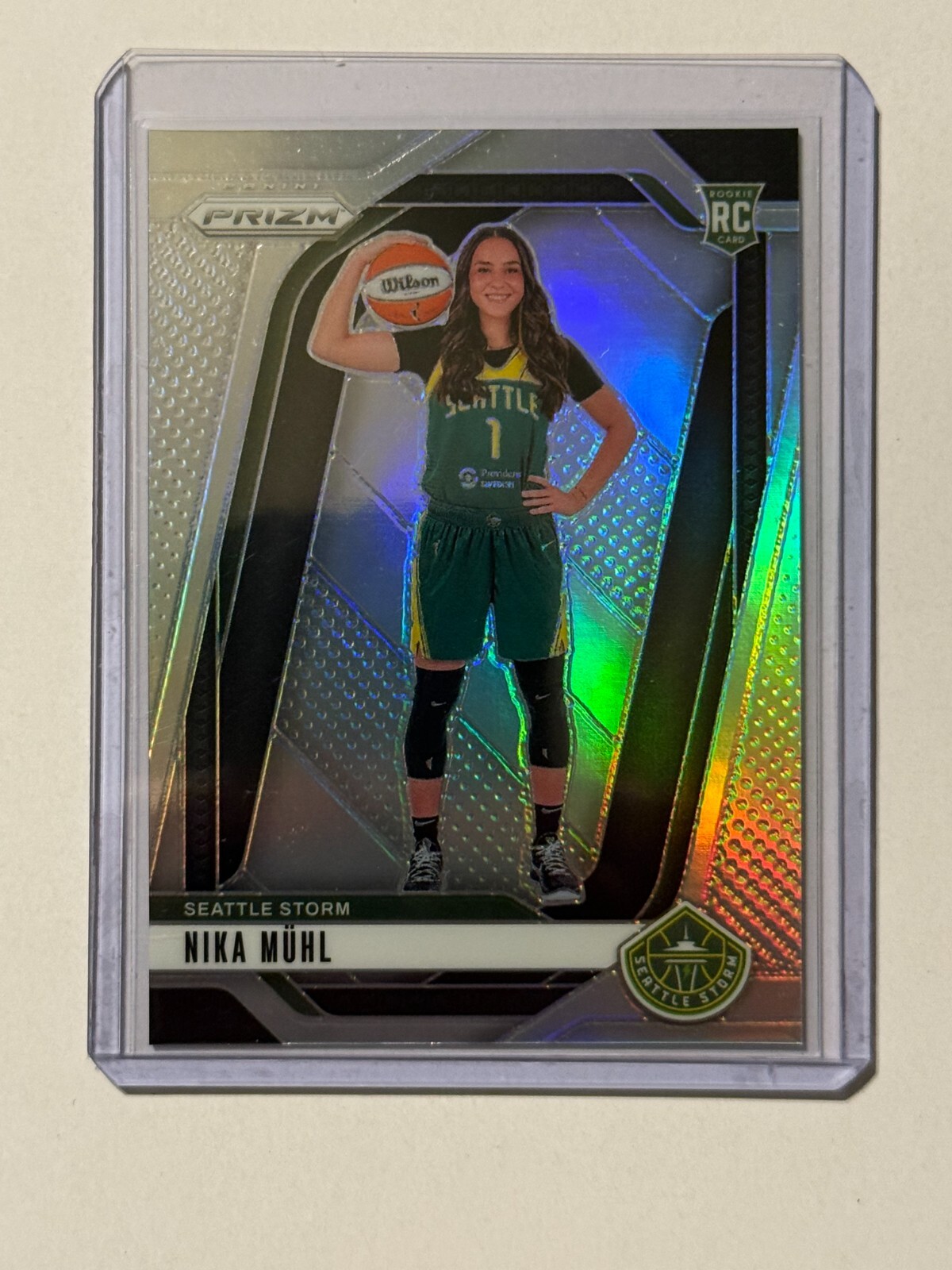 2024 Panini Prizm WNBA #146 Nika Muhl Silver Prizms Card Seattle Storm