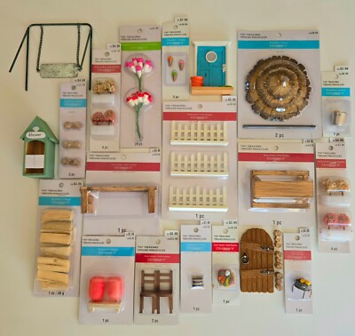 Michael's Celebrate It Tiny Treasures Fairy Garden Miniatures NEW Lot of 23