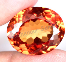 FLAWLESS Natural Imperial Topaz 30.35 Ct Oval Untreated Certified Loose Gemstone
