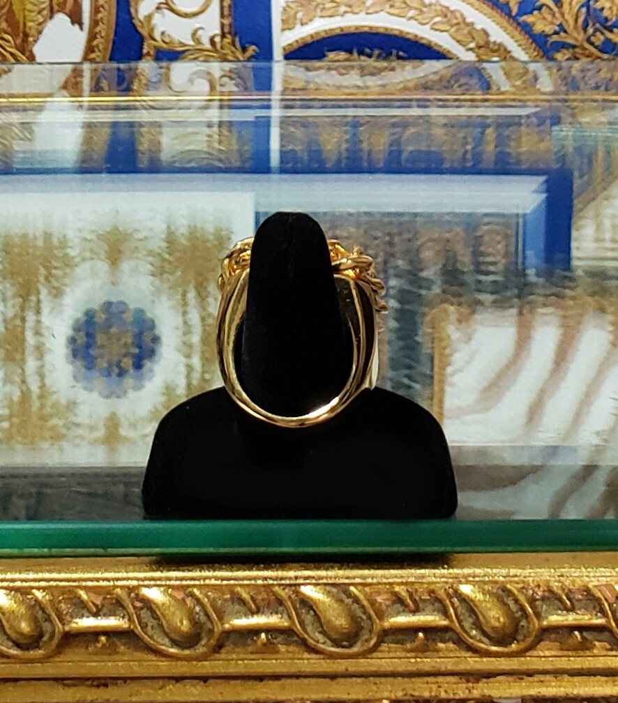 VERSACE ゴールドライオンリング VERSUS VERSACE 24K GOLD PLATED GOLD LION RING size 9 | eBay