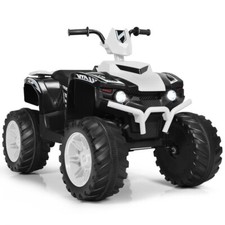 12V Kids 4-Wheeler ATV Quad Ride On Car w/ LED Light  Music Vehicle Toy White