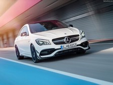 Cars mercedes benz cla45 amg sedan Desk Mat Stitched