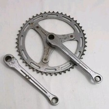 Vintagw Raleigh Chainset and bottom bracket. Cottered Crank set chrome.