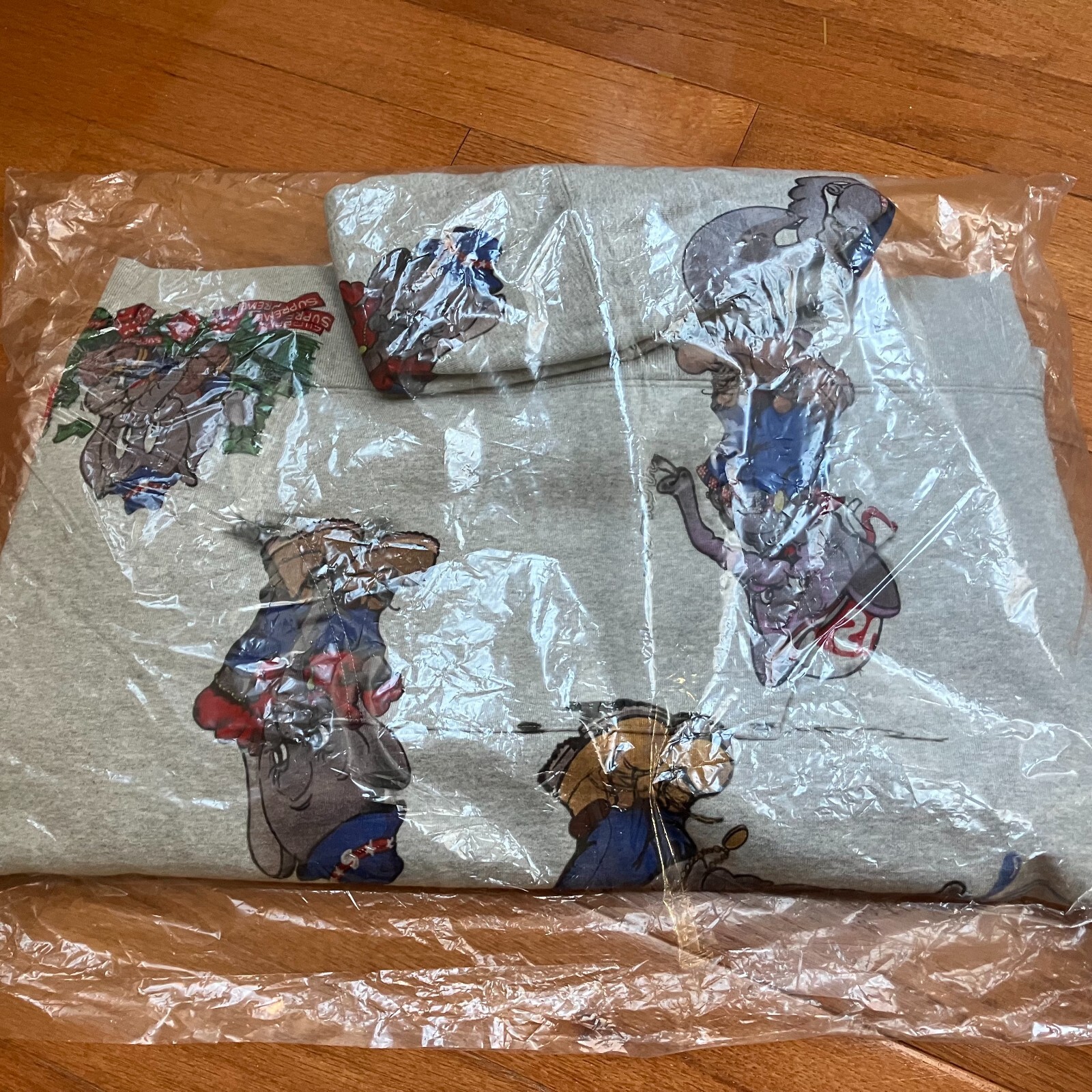 Supreme Elephant Hooded Sweatshirt, Gray M, New Authentic, IN HAND