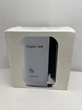 AMPED WIFI Wireless Repeater Range Extender Booster + RJ-45 Cable New