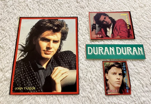 JOHN TAYLOR 1980s DURAN DURAN POP STICKER Swedish Music magazine Okej Poster