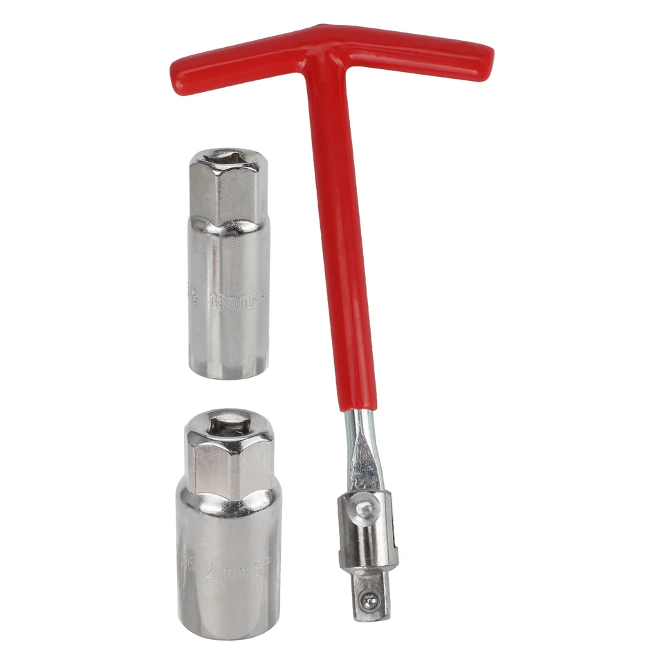 Herramienta de extracción de bujías 16 mm y 21 mm mango en T llave flexible juego de llaves de vaso Foto 3 de 4
