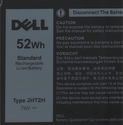 OEM Genuine JHT2H Battery For Dell Latitude 7310 7410 04V5X2 0HRGYV Y7HR3 0WY9MP