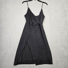 STYLESTALKER Women's Wrapped V-neck Black Dress Size S