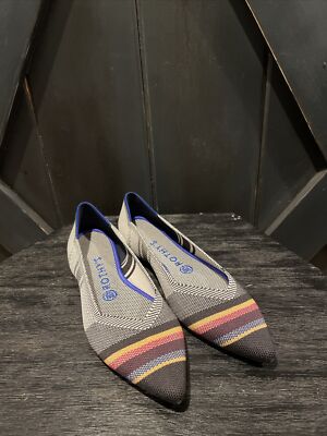 Rothy's The Point in Inverse Stripe Travel Flats Shoes in Women's
