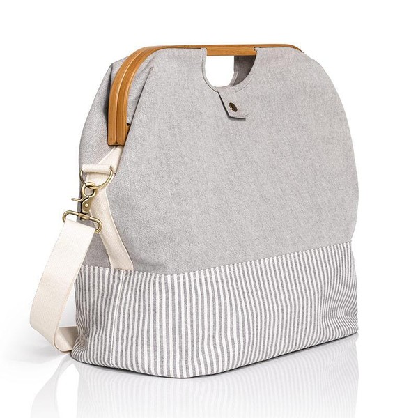 Prym Store & Travel Bag ''Canvas & Bamboo'' S (Grau) NäHtasche Handarbeitstasche-image