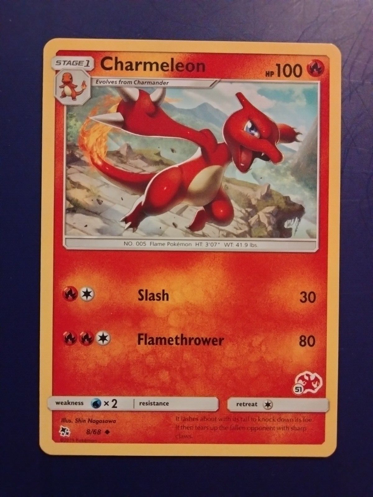 Pokemon CHARMELEON 8/68 card# 51 Free Shipping pack fresh Battle Academy