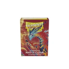 (60-Pack) Dragon Shield Outer Card Sleeves CLEAR MATTE Small/Mini Japanese Size