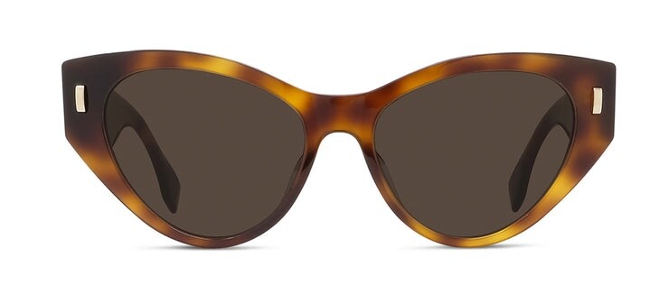 Новые солнцезащитные очки Fendi Cat Eye FE40035I-5553E в оправе Havana с коричневыми градиентными линзами