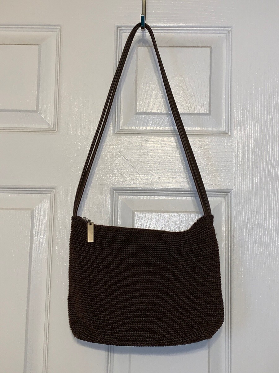 THE SAK Chocolate Brown Crochet Leather Double Strap  display picture 3