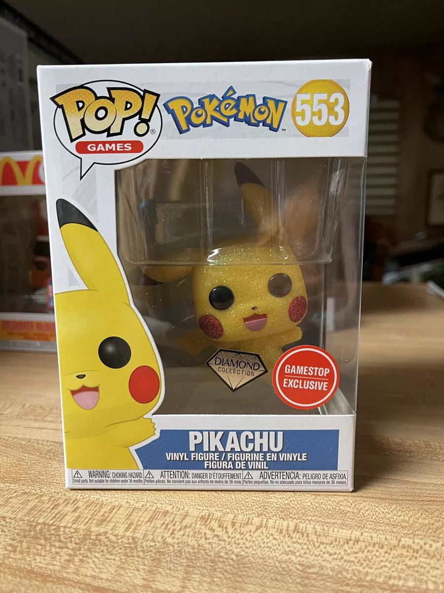 Funko Pop Pokemon Pikachu Diamond Special Edition 553 GameStop Exclusive  RARE