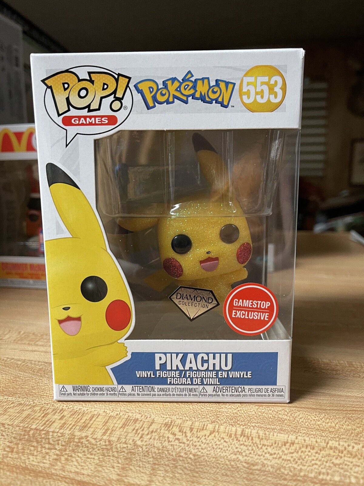 Funko POP! Games: Pokemon Pikachu Waving Diamond 3.75-in Vinyl Figure  GameStop Exclusive