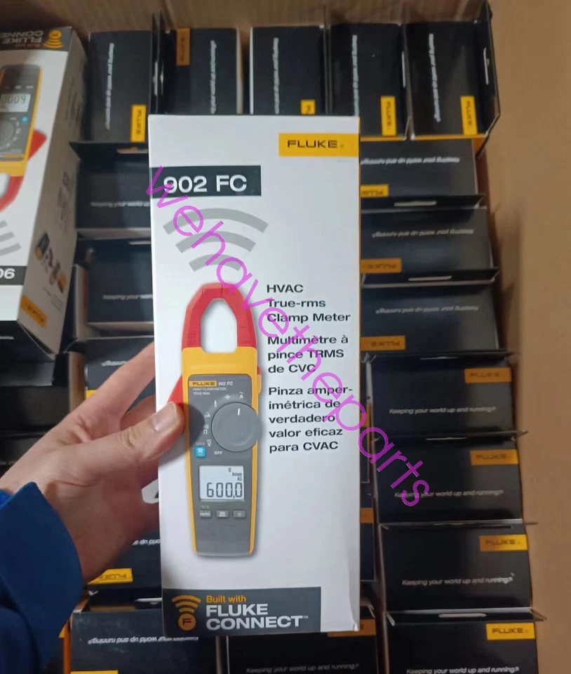 Fluke 902FC True-RMS HVAC Clamp Meter AC Amp AC/DC Volt Contact Temperature - Image 2 of 3